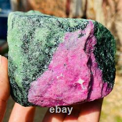 955g Natural Pink Ruby Green And Black Fuchsite Quartz Mineral Specimen Healing