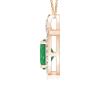 Angara Vintage Style Emerald Pendant With Diamond Halo In 14k Solid Gold
