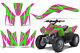 Atv Graphics Kit Decal For Kawasaki Kfx50 And Kfx90 2007-2016 Zooted Green Pink