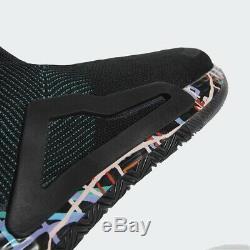 Adidas Basketball N3XT L3V3L Black Print Green Pink Men Hoops Sneaker New BB7803