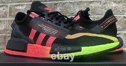 Adidas Nmd R1 V2 Shoes Black / Pink / Green Fy5918 New Mens Nmd R1