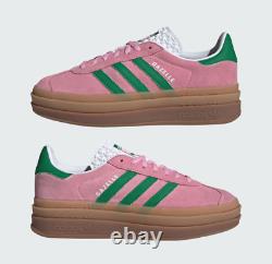 Adidas Women Gazelle Bold True Pink Green IE0420