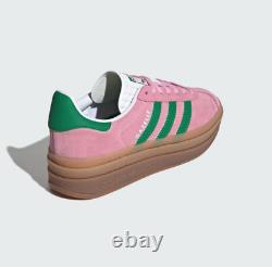 Adidas Women Gazelle Bold True Pink Green IE0420