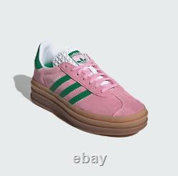 Adidas Women Gazelle Bold True Pink Green IE0420