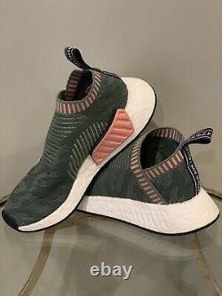 Adidas Women's NMD CS2 Primeknit Trace Green Pink BY8781 Size 5.5