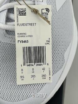 Adidas Womens Sneakers Fluidstreet White Pink Green Size 9.5 FY8465 NEW