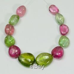 Afghani Green Blue Pink Tourmaline Nugget Beads 4.5 Strand (12)