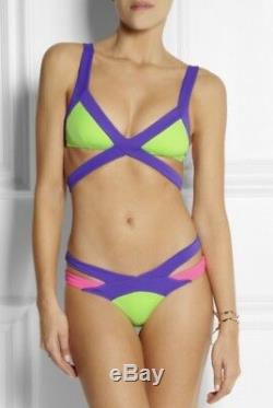 Agent Provocateur Mazzy Purple/Pink/Green Bikini Set AP 2 UK 8/10 BNWT