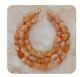 Aimee Fuller Peach Aventurine Gemstone Necklace Chunky Beaded Necklace Orange