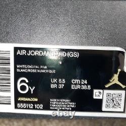 Air Jordan 1 Mid Digital Pink Green Solar White 555112-102 Size 6Y/ Womens 7.5