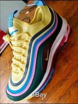 Air Max 97 Yellow Pink Blue Green Women Size 9