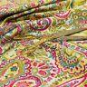 All Over Paisley Pattern Pink Yellow Green Chenille Upholstery Curtain Fabrics