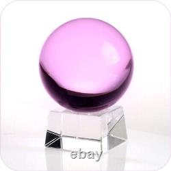 Amlong Crystal Sphere Crystal Ball with Angled Crystal Stand Engraving Feng Shui