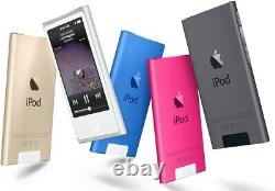 Apple iPod Nano 7th 8th Generation 16GB Gold Blue Silver Gray Black Purple Pink