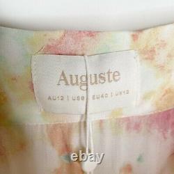 Auguste Midi Skirt Lumi Keepsake Tie Dye Pink Green Rayon Colorful New Size 8