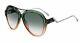 Authentic Fendi Ff0322/g/s Iwb/9k Green Pea Pink/green Gradient Lens Sunglasses