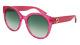 Authentic Gucci Gg0035s 005 Pink /fuchsia Glitter Sunglasses With Green Gradient