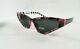 Authentic New Prada Pink/green/black Camo Cat Eye Spr 12v Sunglasses
