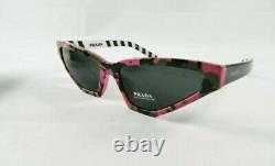 Authentic New Prada Pink/Green/Black Camo Cat Eye SPR 12V Sunglasses