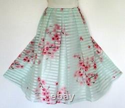 BNWT Ted Baker Dress TB 4 (UK 14) Idola Pink Mint Green Ivory Fit & Flare Lined
