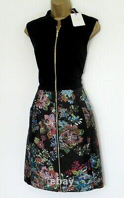 BNWT Ted Baker Dress TB 4 (UK 14) Keirly Pink Green Blue Red Brown Lined