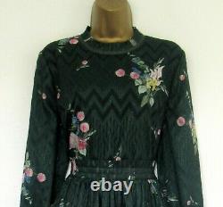 BNWT Ted Baker Dress TB 5 (UK 16) Sofiya Green Pink White Gold Metallic Thread