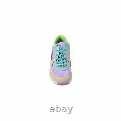 BRAND NEW 100% AUTHENTIC Chanel CC Logo Nylon Suede Sneaker Green Purple Pink