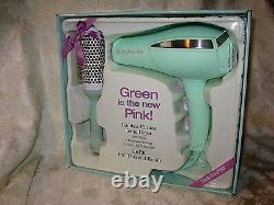 BaByliss Pro'Green is the new Pink' Ionic Dryer with 1 3/4 Thermal Brush. New