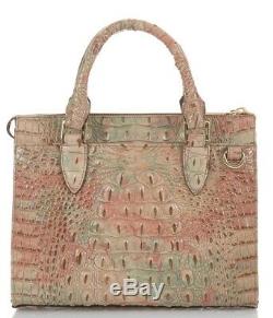 Brahmin Anywhere Convertible Sandstone Marble Pink Mint Green Croc Leather