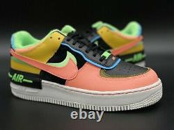 Brand New Nike Air Force 1 Low Shadow W Black/Pink/Green/Blue/White DS Sz 7