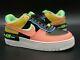 Brand New Nike Air Force 1 Low Shadow W Black/pink/green/blue/white Ds Sz 7