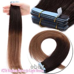 CLEARANCE 60PCS=150G Thick Tape In Remy Human Hair Extensions Full Head Ombre US