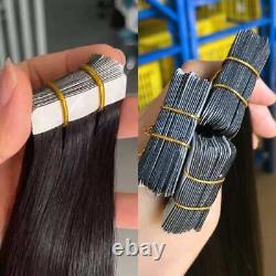 CLEARANCE Tape In Remy Human Hair Extensions Skin Weft THICK FULL HEAD Highlight