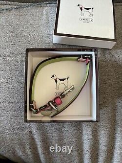 COACH Lime Green/Pink Leather Dog Collar (Small, 11 13) NIB