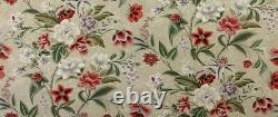 COLEFAX AND FOWLER CURTAIN FABRIC DESIGN Celestine 3.9 METRES PINK/GREEN