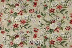 COLEFAX AND FOWLER CURTAIN FABRIC DESIGN Celestine 6.6 METRES PINK/GREEN