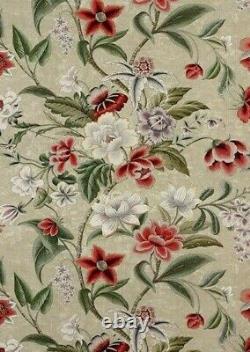 COLEFAX AND FOWLER CURTAIN FABRIC DESIGN Celestine 6.6 METRES PINK/GREEN