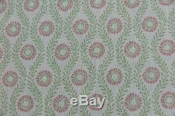 COLEFAX AND FOWLER CURTAIN FABRIC DESIGN Swift 3 METRES PINK/GREEN 100% LINEN
