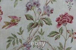 COLEFAX AND FOWLER CURTAIN FABRIC DESIGN leonnora 6.6 METRES PINK/GREEN LINEN