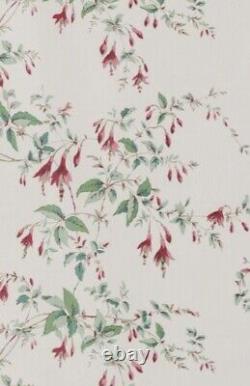 COLEFAX & FOWLER CURTAIN FABRIC'FUCHSIA PINK/GREEN' 3.6 METRES Cotton Chintz