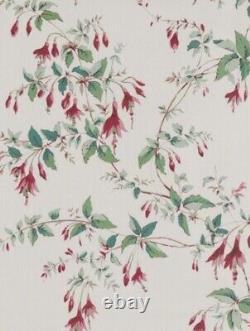 COLEFAX & FOWLER CURTAIN FABRIC'FUCHSIA PINK/GREEN' 3.6 METRES Cotton Chintz