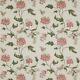 Colefax & Fowler Oriental Poppy Pink Green Embroidered Linen Fabric F4111 Bty