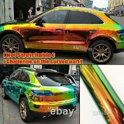Chameleon Rainbow Decal Mirror Chrome Sheet Vinyl Wrap Car Sticker Bubbles Free