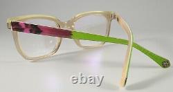 Coco Song Eyeglasses NEW CCS 113 Color 1 Light Brown Pink Green Size 50 Square