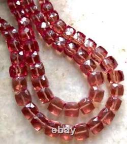Color Changing Zultanite Pink Rose-Gold Green Zultanite Faceted Box Shape Beads
