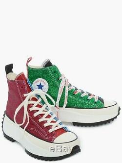 Converse x JW Anderson Run Star Hike Glitter Pink/Blue/Green Size W 8 /M 6.5