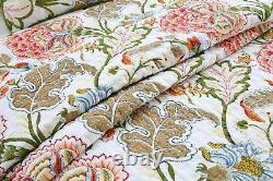 Cozy Cottage Chic Tropical Pink Brown Red Blue Green Beach Palm Leaf Quilt Set