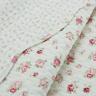 Cozy Shabby Chic White Pink Red Green Leaf Cottage Soft Romantic Rose Quilt Set