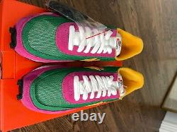 DS Nike Sacai LD Waffle Pine Green Pink Mens Size 9.5