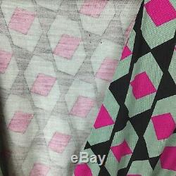 Diane Von Furstenberg Wrap Dress 8 New Julian Green Pink Print Silk DVF Womens